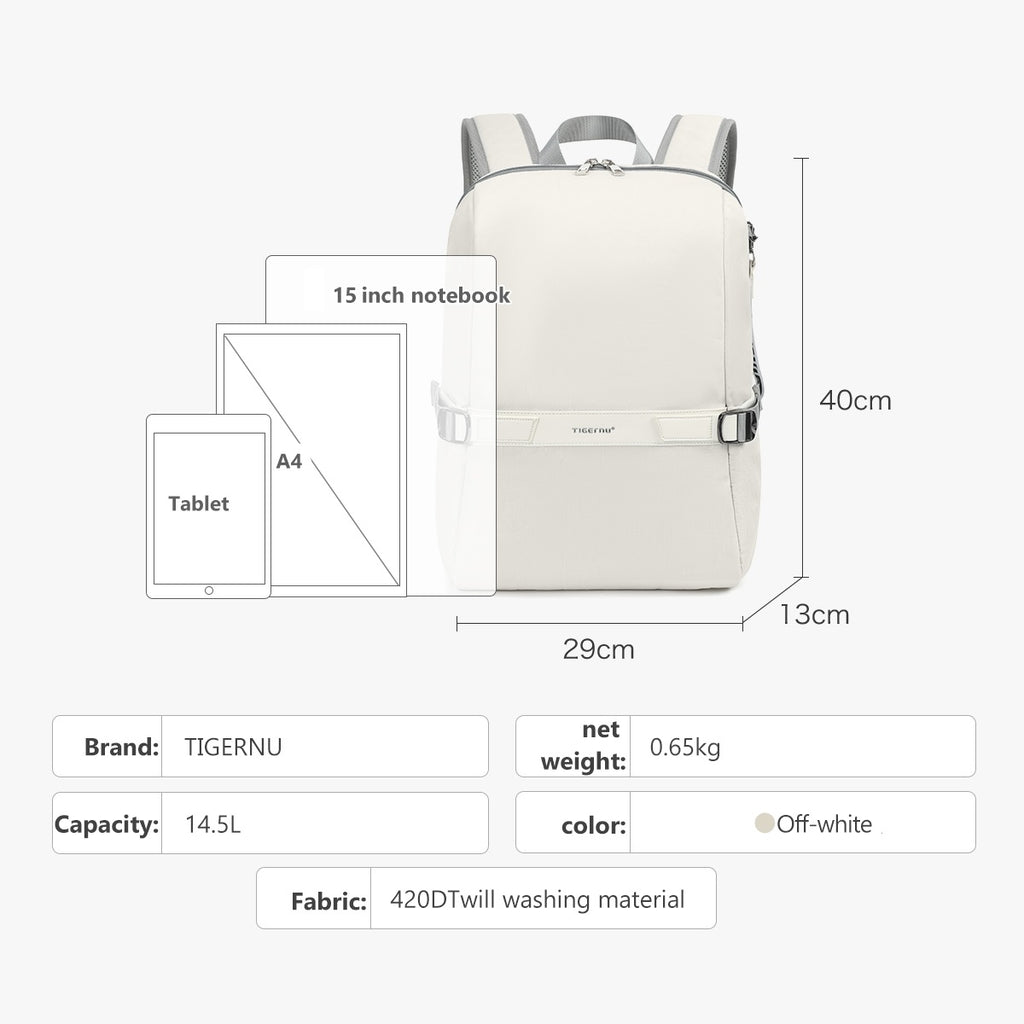 Snygg Ryggsäck Off-White – Elegant Datorryggsäck & Vardagsväska