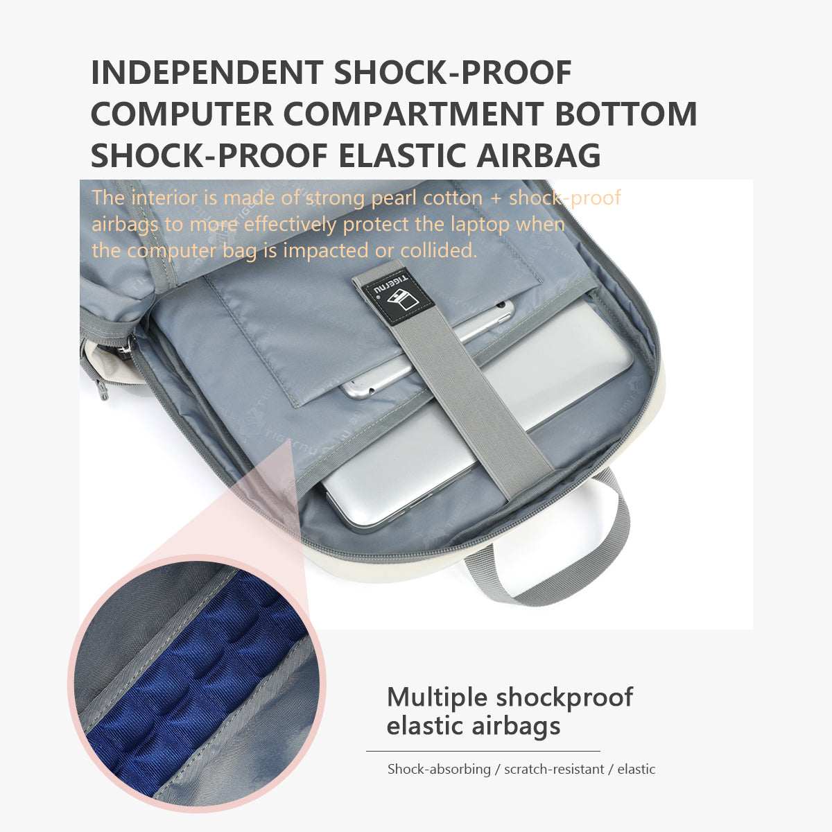 Snygg Ryggsäck Off-White – Elegant Datorryggsäck & Vardagsväska